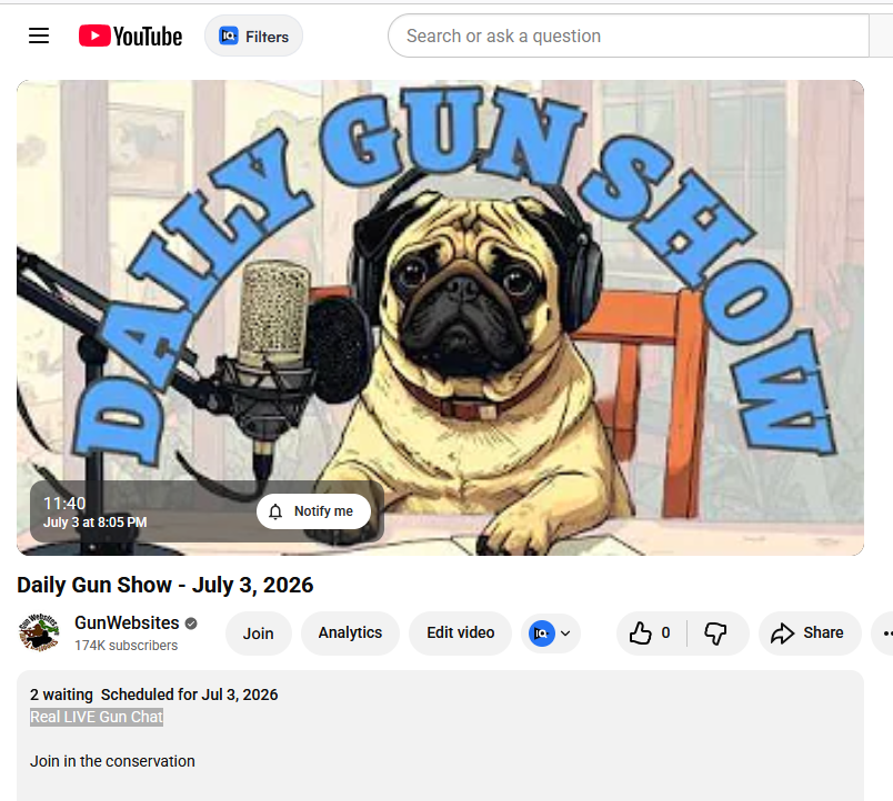 Daily Gun Show – July 3, 2026